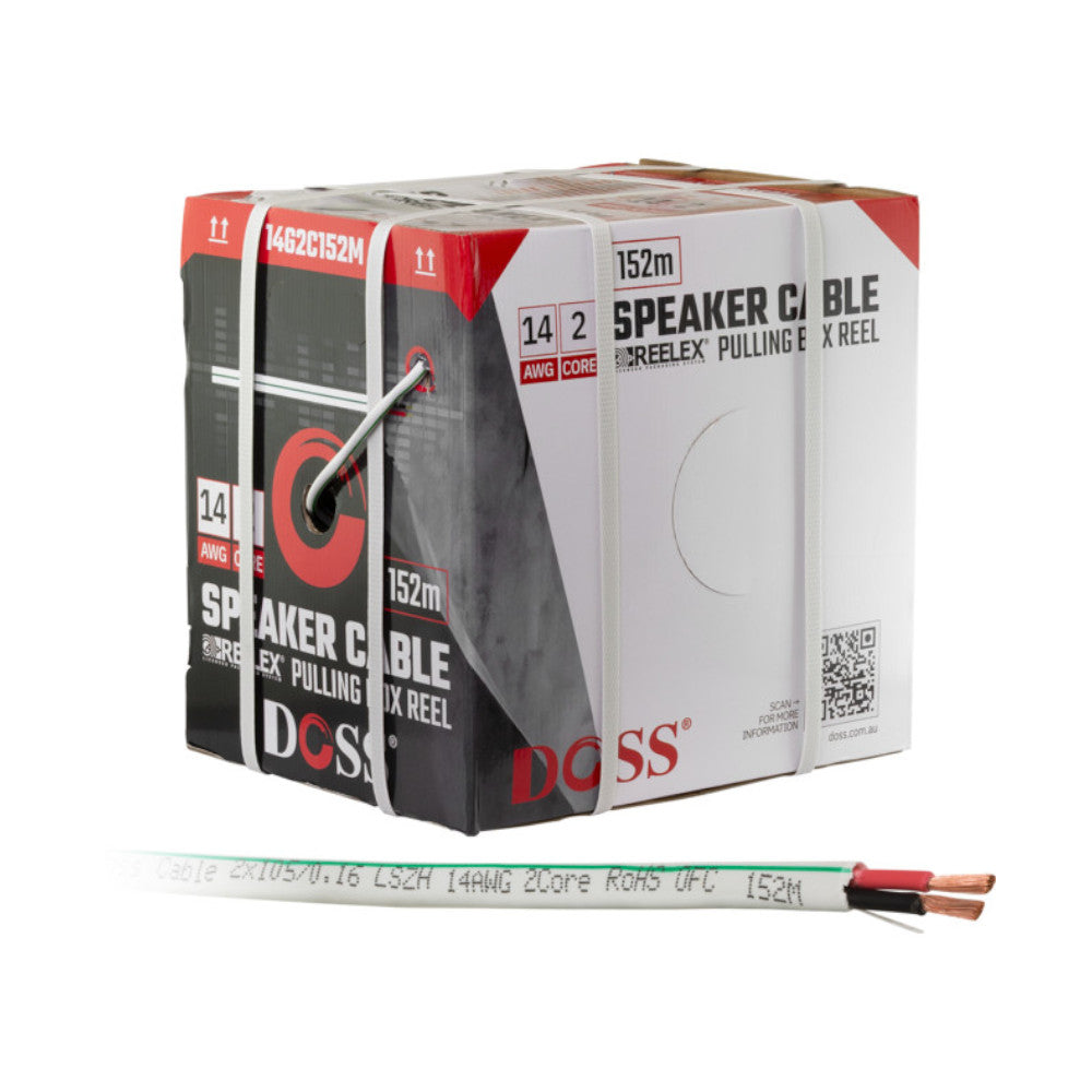 Doss 2 Core 14AWG Speaker Cable 152m Drum
