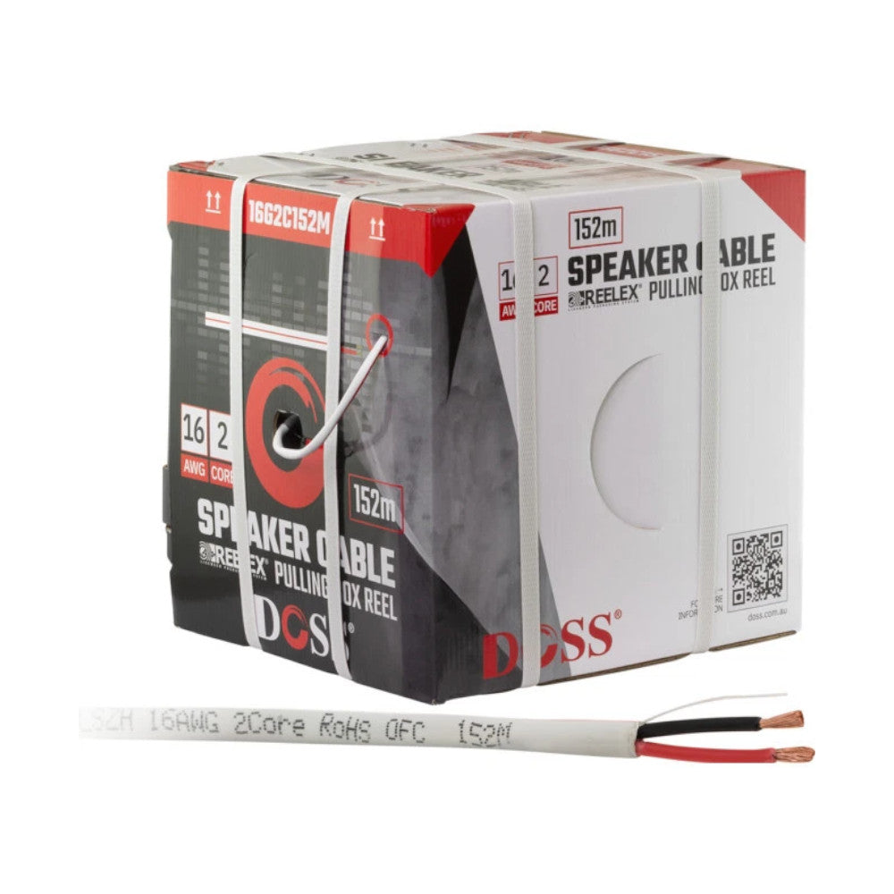 Doss 2 Core 16AWG Speaker Cable 152m Drum