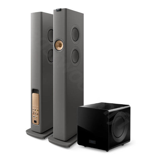 KEF LS60 Wireless Floorstanding Speakers & KC92 Subwoofer Bundle