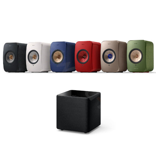 KEF LSX II Wireless Speakers & KEF Kube 8 MIE Subwoofer Bundle