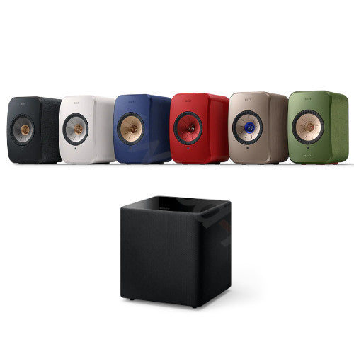 KEF LSX II Wireless Speakers & KEF Kube 10 MIE Subwoofer Bundle