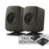 KEF LSX II LT Wireless Powered Hi-Fi Bookshelf Speakers + P1 Desk Pads