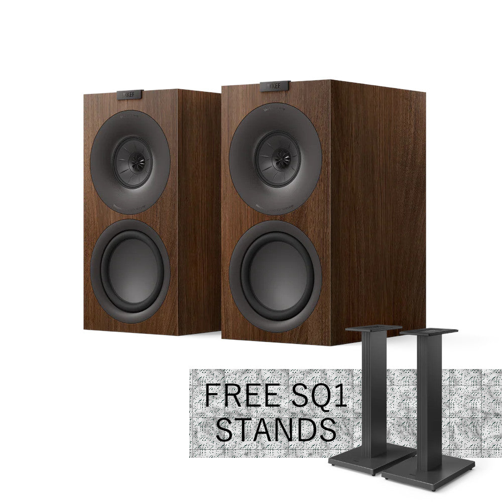 KEF Q Concerto Meta Bookshelf Speakers + FREE SQ1 Stands