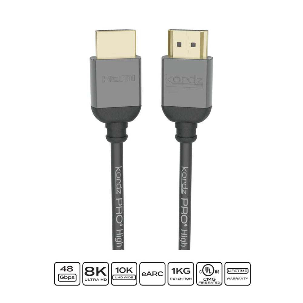 Kordz PRO4 48Gbps Passive HDMI Cable