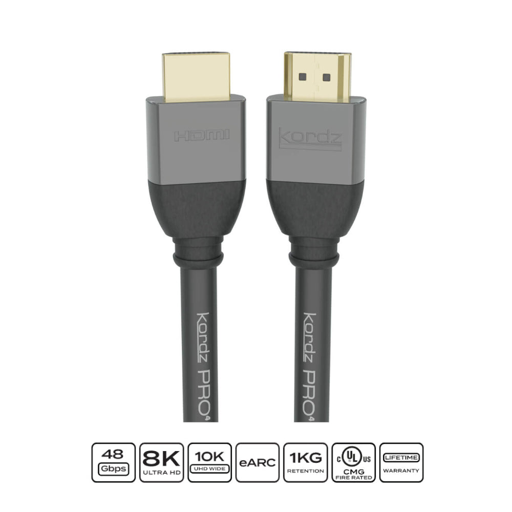 Kordz PRO4 48Gbps Passive HDMI Cable