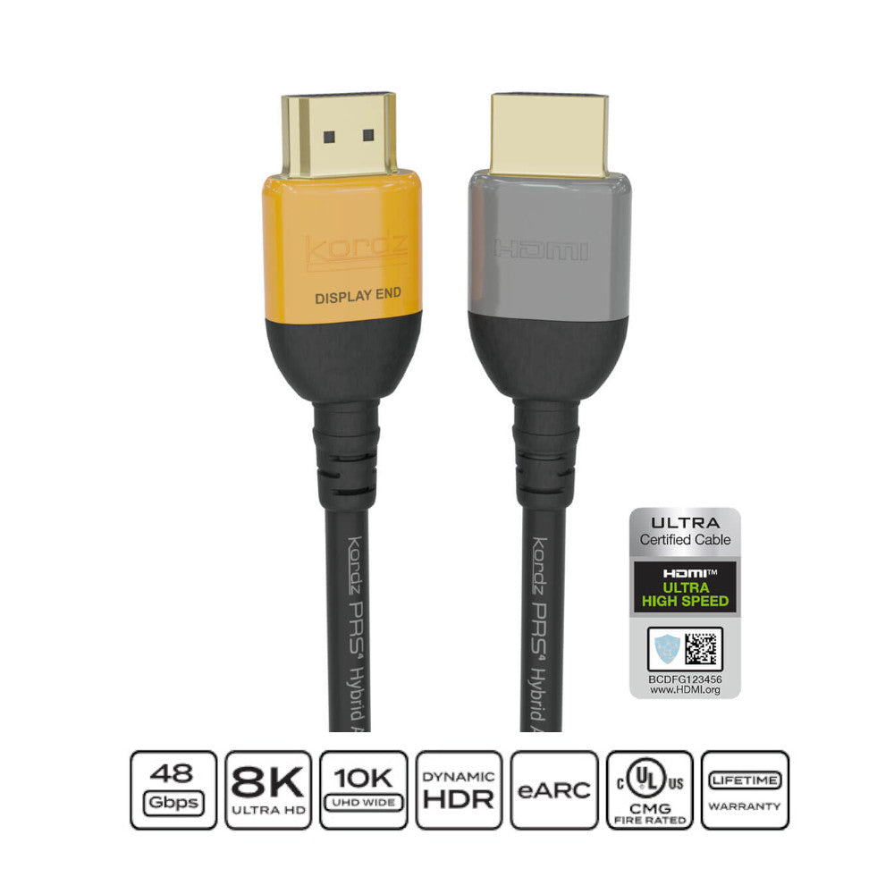 Kordz PRS4 48Gbps 8K Active Optical HDMI Cable