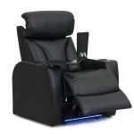 Row One Carmel with Open Headrest, Storage and Light Kit