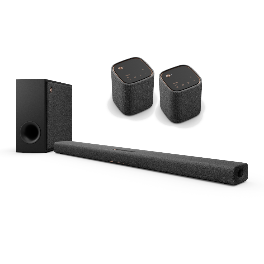 Yamaha TrueX Soundbar Complete Pack With Wireless Surrounds Carbon Grey