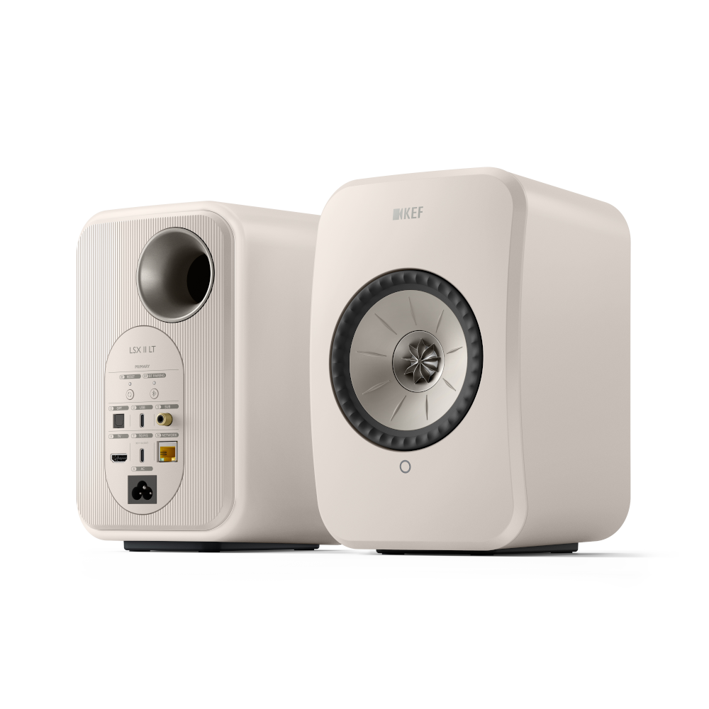 KEF LSX II LT Wireless Speakers Stone White